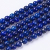 Dyed Natural Lapis Lazuli Bead Strands X-G-R173-6mm-01-1