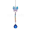 Glass Teardrop Pendant Decorations HJEW-JM01581-04-1