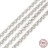 Anti-Tarnish Rhodium Plated 925 Sterling Silver Rolo Chains STER-F052-05P-3