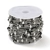 304 Stainless Steel Enamel Link Chains AJEW-Z028-09P-04-3