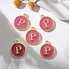 Golden Plated Alloy Enamel Charms ENAM-S118-08P-5