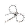 304 Stainless Steel Twisted Bowknot Links Connector Charms STAS-S125-01P-2