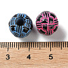 Spray Printed Opaque Acrylic European Beads SACR-P031-05B-3