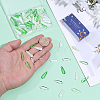 100Pcs 4 Colors Baking Paint Transparent Glass Pendants FIND-SC0023-48-3