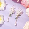 Shell Pearl Dangle Earrings EJEW-TA00617-02-1