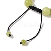 10mm Round Natural Lemon Jade Braided Bead Bracelets BJEW-C067-01C-02-4