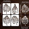 4Pcs 4 Styles PET Hollow Out Drawing Painting Stencils DIY-WH0394-0072-2