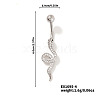 Shiny Brass Crystal Rhinestone Belly Button Rings CZ7821-4-1