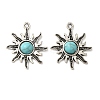 Tibetan Style Alloy Pave Imitation Turquoise Pendants X-FIND-NH0001-01AS-1