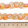 Electroplate Baking Paint Transparent Glass Beads Strands GL-CBA17FF-01B-4