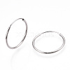 Anti-Tarnish Rhodium Plated 925 Sterling Silver Earring Hoop STER-T007-113P-3