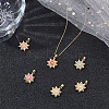 6Pcs 6 Colors Rack Plating Brass Pendant KK-DC0004-98-5