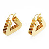 Brass Multi-Layer Triangle Hoop Earrings for Women EJEW-N011-90-1