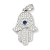 Brass Micro Pave Cubic Zirconia Pendants KK-Q028-64P-1