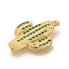 Brass Micro Pave Cubic Zirconia Pendants KK-M295-18G-01-2