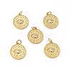 Rack Plating Brass Micro Pave Clear Cubic Zirconia Pendants KK-H431-55G-4