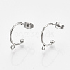 Non-Tarnish 304 Stainless Steel Stud Earring Findings LS-X-STAS-T047-21-3