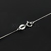 Rhodium Plated Sterling Silver Necklaces X-STER-M034-38A-4