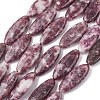Natural Lepidolite/Purple Mica Stone Beads Strands G-F808-A01-01A-2