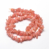 Grade A Natural Rhodochrosite Chip Beads Strands G-E271-93-2