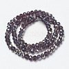 Electroplate Glass Beads Strands EGLA-A034-T1mm-K14-2