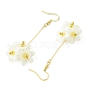 Brass with ABS Imitation Pearl Earrings for Women EJEW-JE05928-4