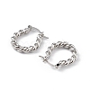 Brass Twist Hoop Earrings for Women EJEW-L234-088P-2