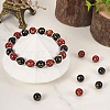 2 Sets 2 Colors Dyed & Heated Natural Black Agate & Red Agate Beads G-TA0001-45-17