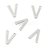 Tarnish Resistant 304 Stainless Steel Letter Charms X-STAS-O072-V-2