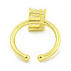 Rack Plating Brass Open Cuff Rings for Women RJEW-F162-01G-E-3