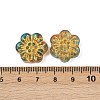 Baking Paint and Golden Metal Enlaced Glass Beads DGLA-T004-09J-3