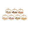 Light Gold Plated Alloy Enamel Pendants FIND-Q100-07KCG-1