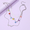 Alloy Layered Necklaces PW-WG54D25-01-4