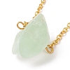 Natural Fluorite Irregular Nugget Pendant Necklace G-E155-03G-05-2