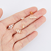 DICOSMETIC 16Pcs 2 Style Brass Cubic Zirconia Stud Earring Findings ZIRC-DC0001-11-2