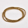 Golden Plated Electroplate Non-Magnetic Synthetic Hematite Round Beads Strands X-G-J169A-2mm-04-2
