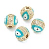 Brass Micro Pave Cubic Zirconia Charms ZIRC-A019-16G-B03-3