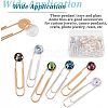  DIY Blank Dome Safety Pin Brooch Making Kit FIND-NB0003-02-4