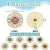 36Pcs 9 Colors Alloy Enamel Flower Chandelier Component Links FIND-PH0059-71-4