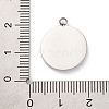 304 Stainless Steel Pendants STAS-R005-07P-03-3