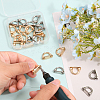 CHGCRAFT 28Pcs 2 Colors Alloy D-Ring Suspension Clasps with Screw & Gasket FIND-CA0007-31-4