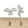 Brass Pave Clear Cubic Zirconia Connector Charms KK-Q820-41P-3