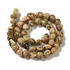 Natural Flower Amazonite Beads Strands G-B078-D17-01-3