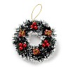 Christmas Wreath PVC Pendant Decorations HJEW-R100-01D-1