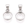 925 Sterling Silver Pendant Cabochon Settings STER-N016-87A-P-1