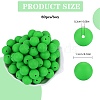 80Pcs Round Silicone Focal Beads SIL-SZ0001-24-24-2