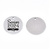 Non-Tarnish 201 Stainless Steel Pendants STAS-T064-38P-26-1