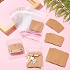 24Pcs 3 Styles Blank Kraft Paper Earring Display Cards CDIS-FS0001-10-8