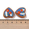 Hanmade Heart Lampwork Beads Strands LAMP-P069-04A-02-3