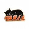 Cat with Word Enamel Pin JEWB-B005-03G-04-1